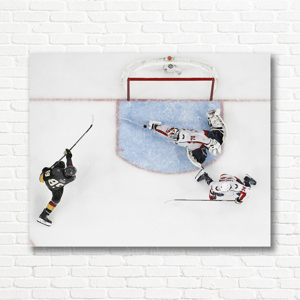 Braden Holtby iconic save Washington Capitals canvas print