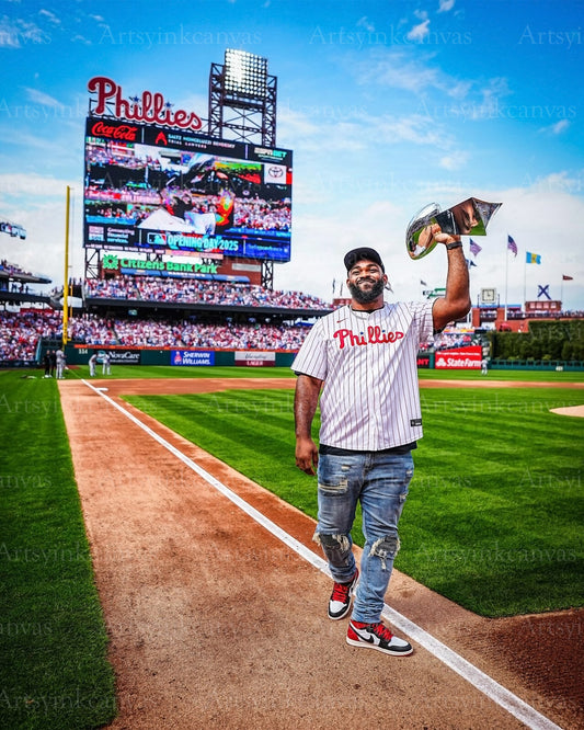 Brandon Graham 2025 Phillies home opener canvas wall art