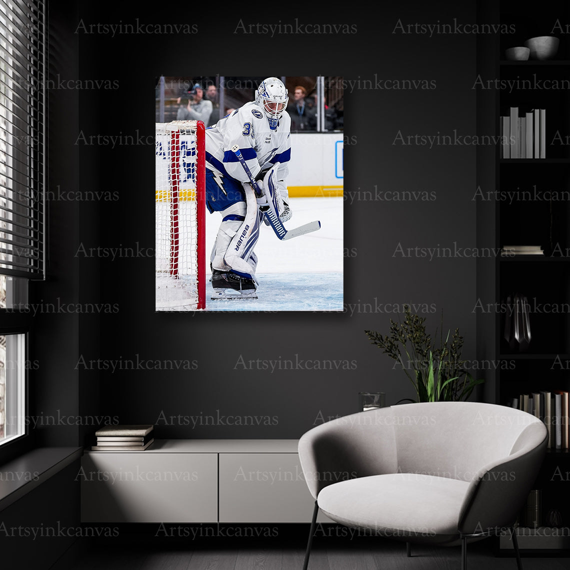 Tampa Bay Lightning Brandon Halverson goalie wall decor