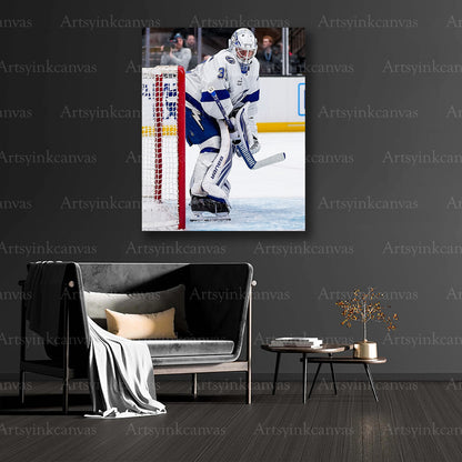 Brandon Halverson NHL goalie collector canvas art