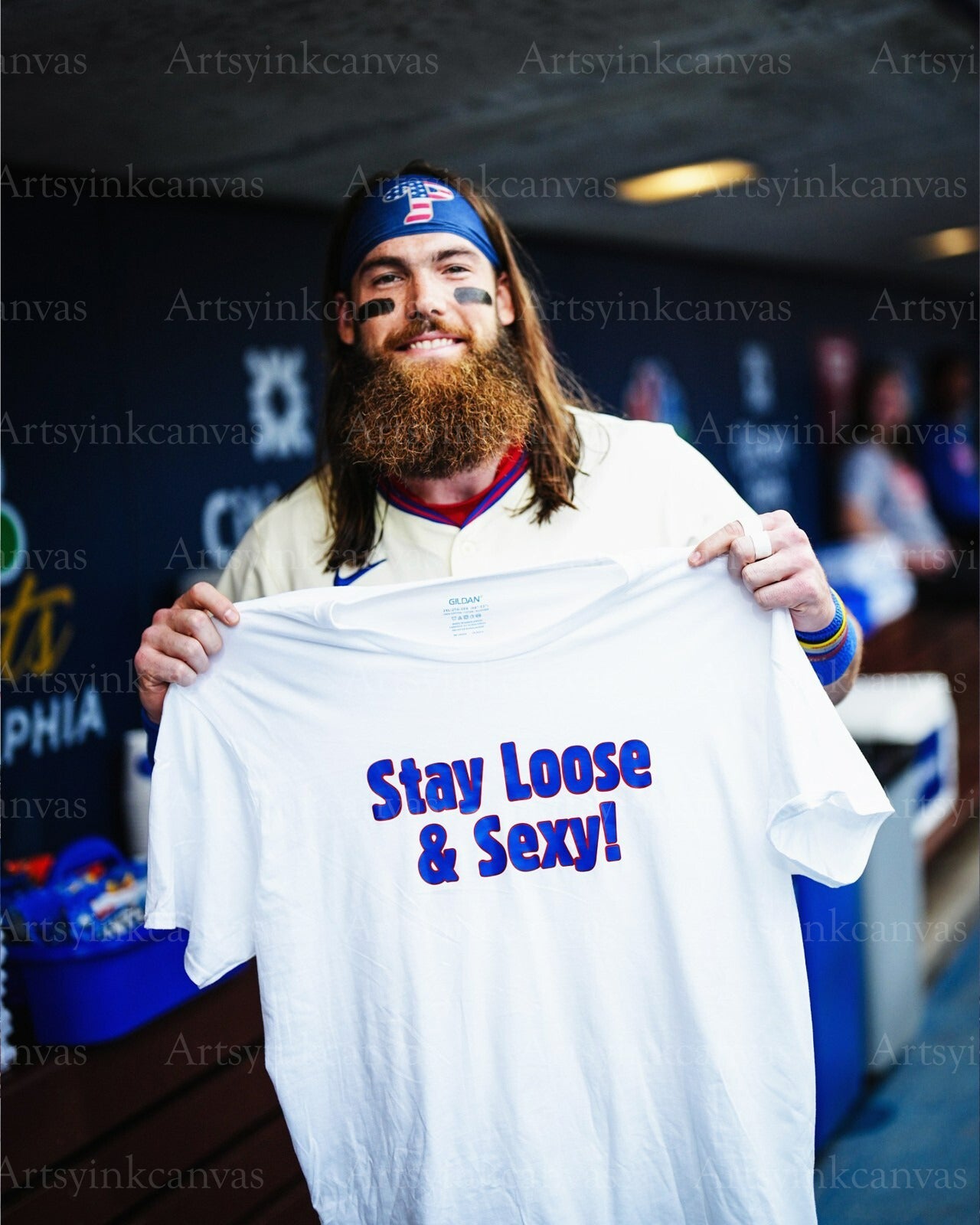 Brandon Marsh Stay Loose & Sexy Shirt Canvas Wall Art | Phillies
