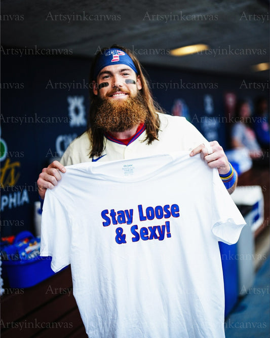 Brandon Marsh Stay Loose & Sexy Shirt Canvas Wall Art | Phillies