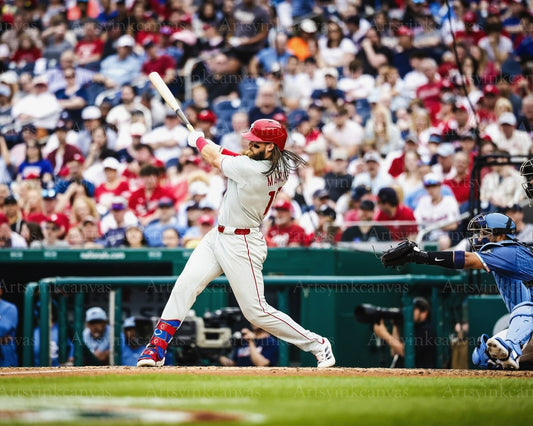 Brandon Marsh three-run home run canvas wall art