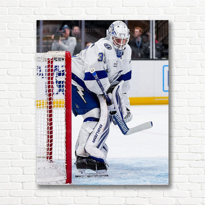 Brandon Halverson Tampa Bay Lightning goalie canvas print