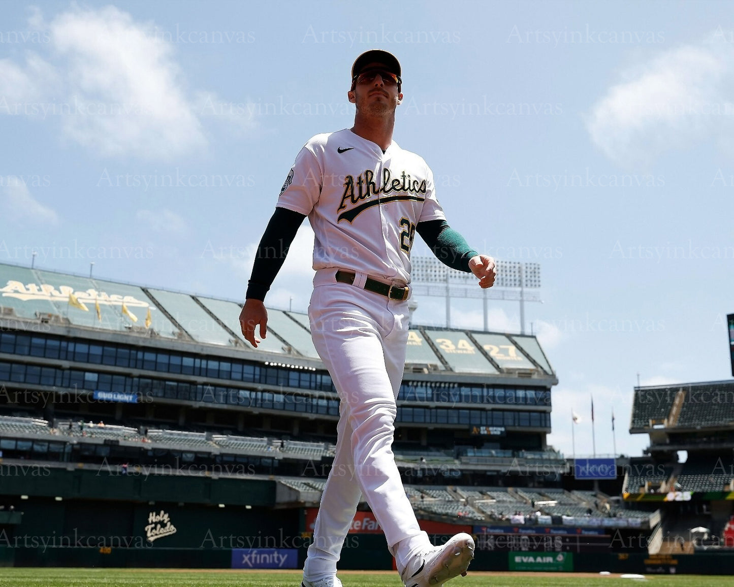 Brent Rooker walkout on game day Oakland Athletics canvas wall art