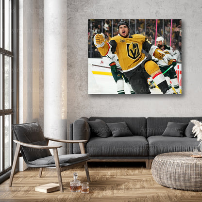 Brett Howden hockey celebration wall decor