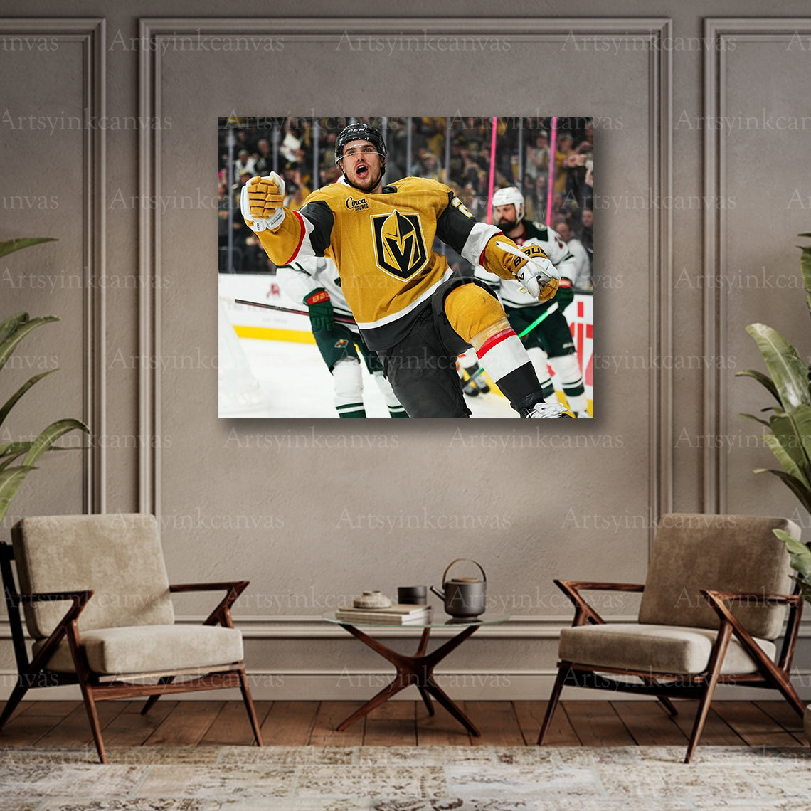 Golden Knights collector hockey canvas art