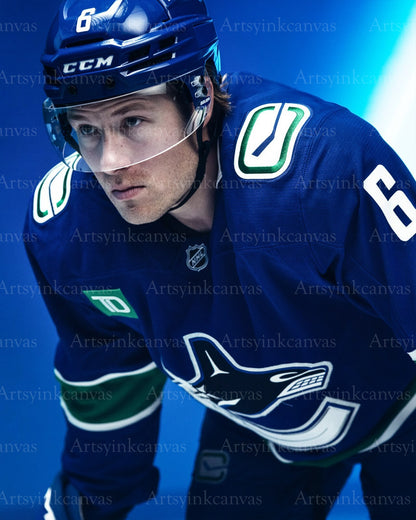 Brock Boeser Media Day Vancouver Canucks canvas wall art