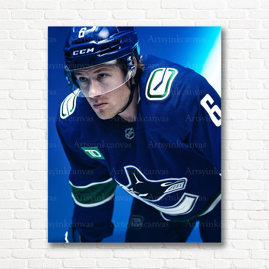 Brock Boeser Vancouver Canucks media day canvas print