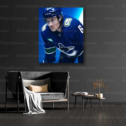 Brock Boeser collector hockey canvas art