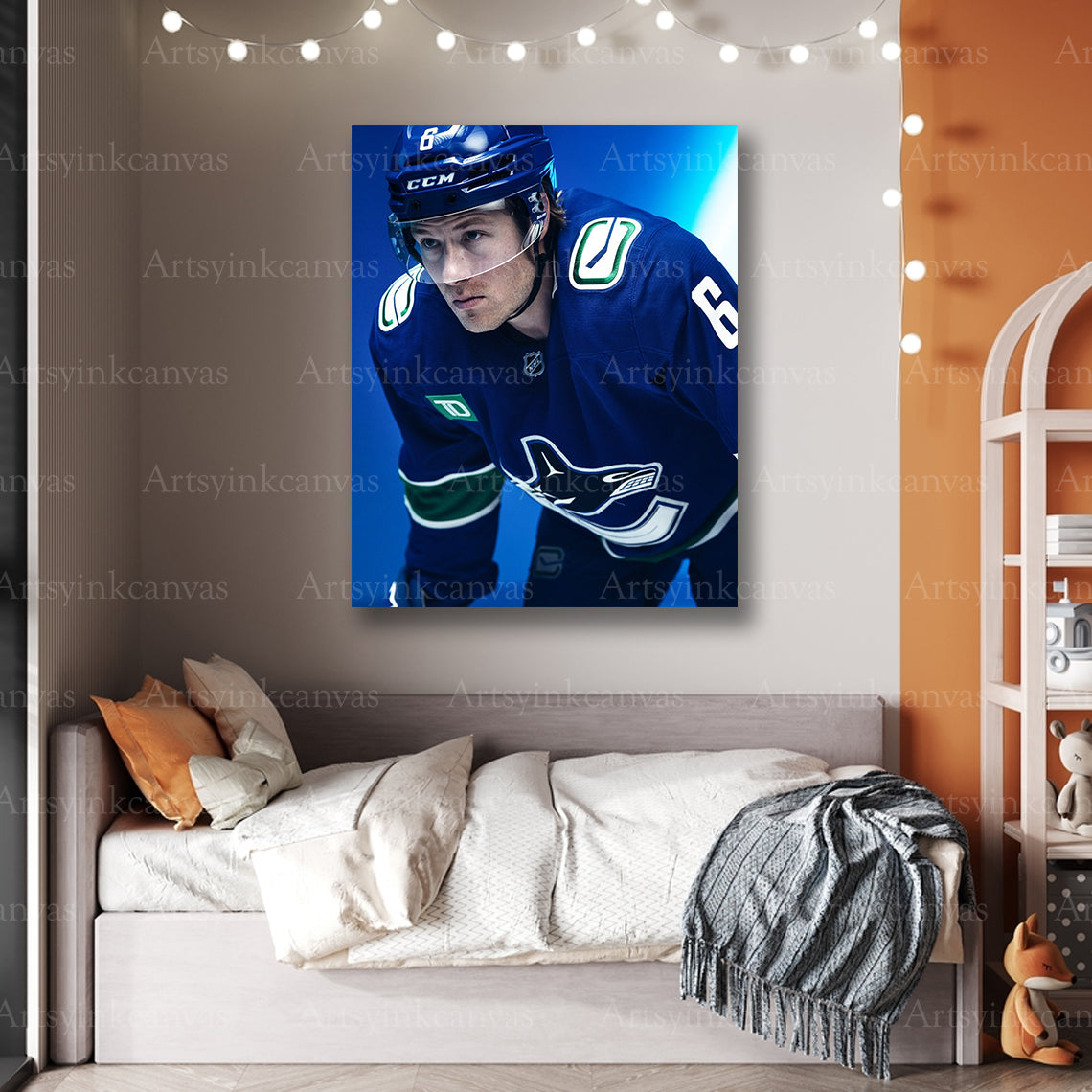 Premium Brock Boeser Vancouver Canucks canvas print