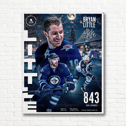Bryan Little NHL career tribute canvas print
