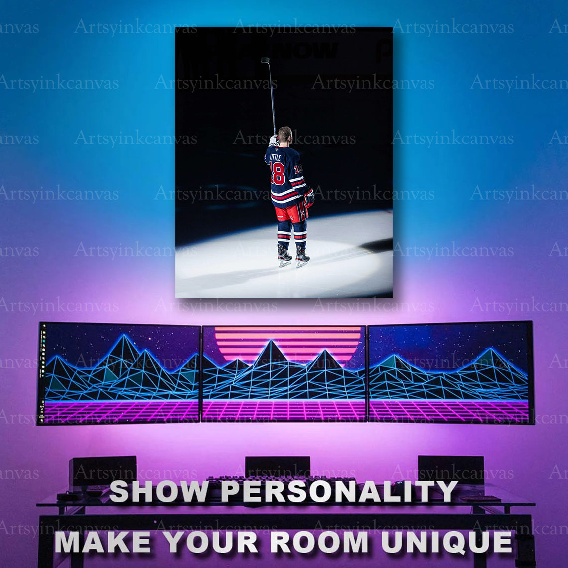 Winnipeg Jets hockey legend crowd salute artwork