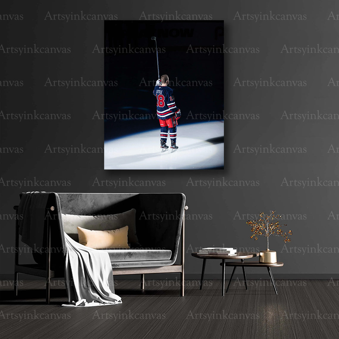 Bryan Little hockey tribute collector canvas