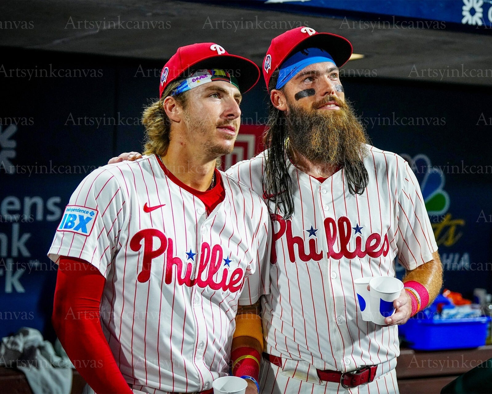 Bryson Stott and Brandon Marsh canvas wall art