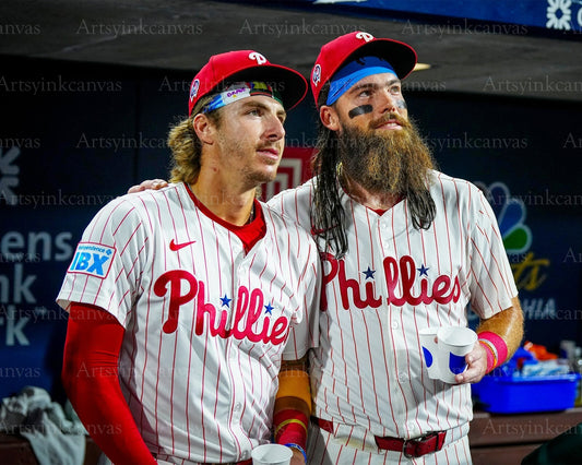 Bryson Stott and Brandon Marsh canvas wall art