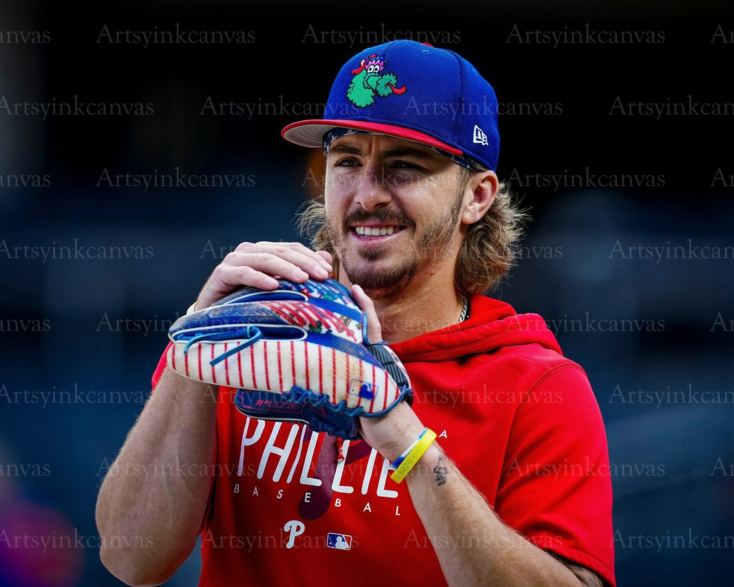 Bryson Stott in practice canvas wall art