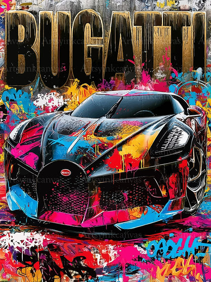 Bugatti Centodieci canvas wall art