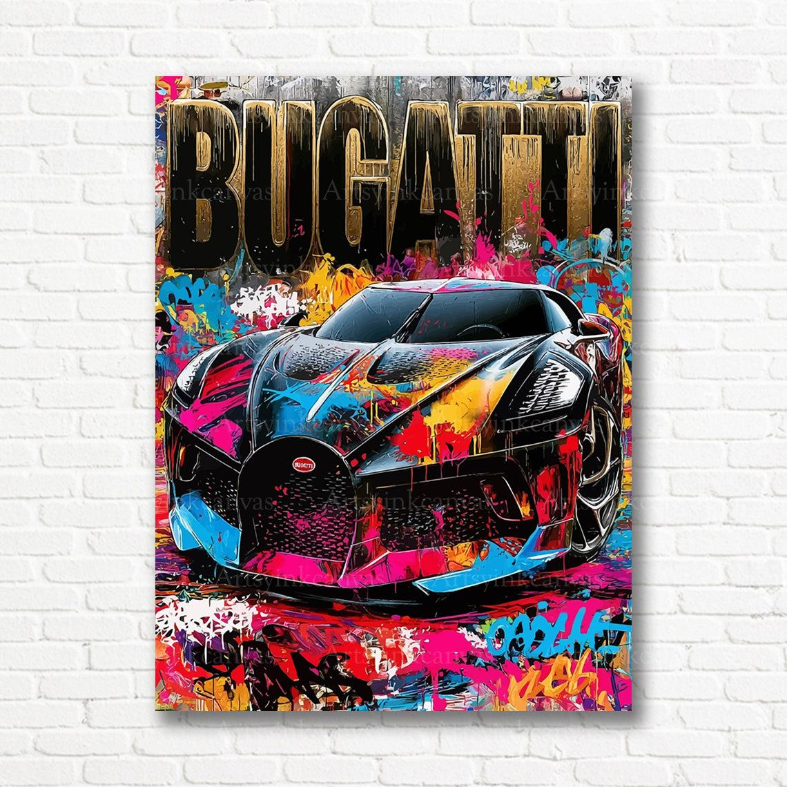 Bugatti Centodieci supercar canvas print