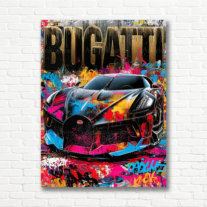 Bugatti Centodieci supercar canvas print