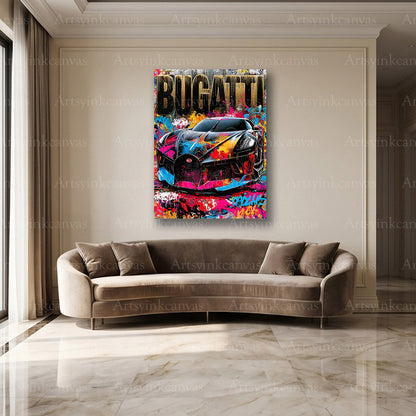 Bugatti Centodieci hypercar wall decor