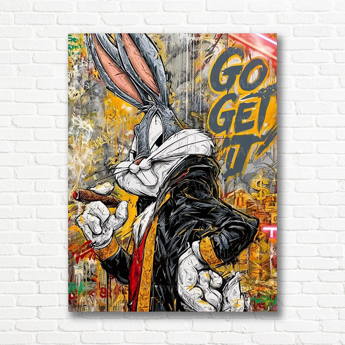 Bugs Bunny graffiti canvas print
