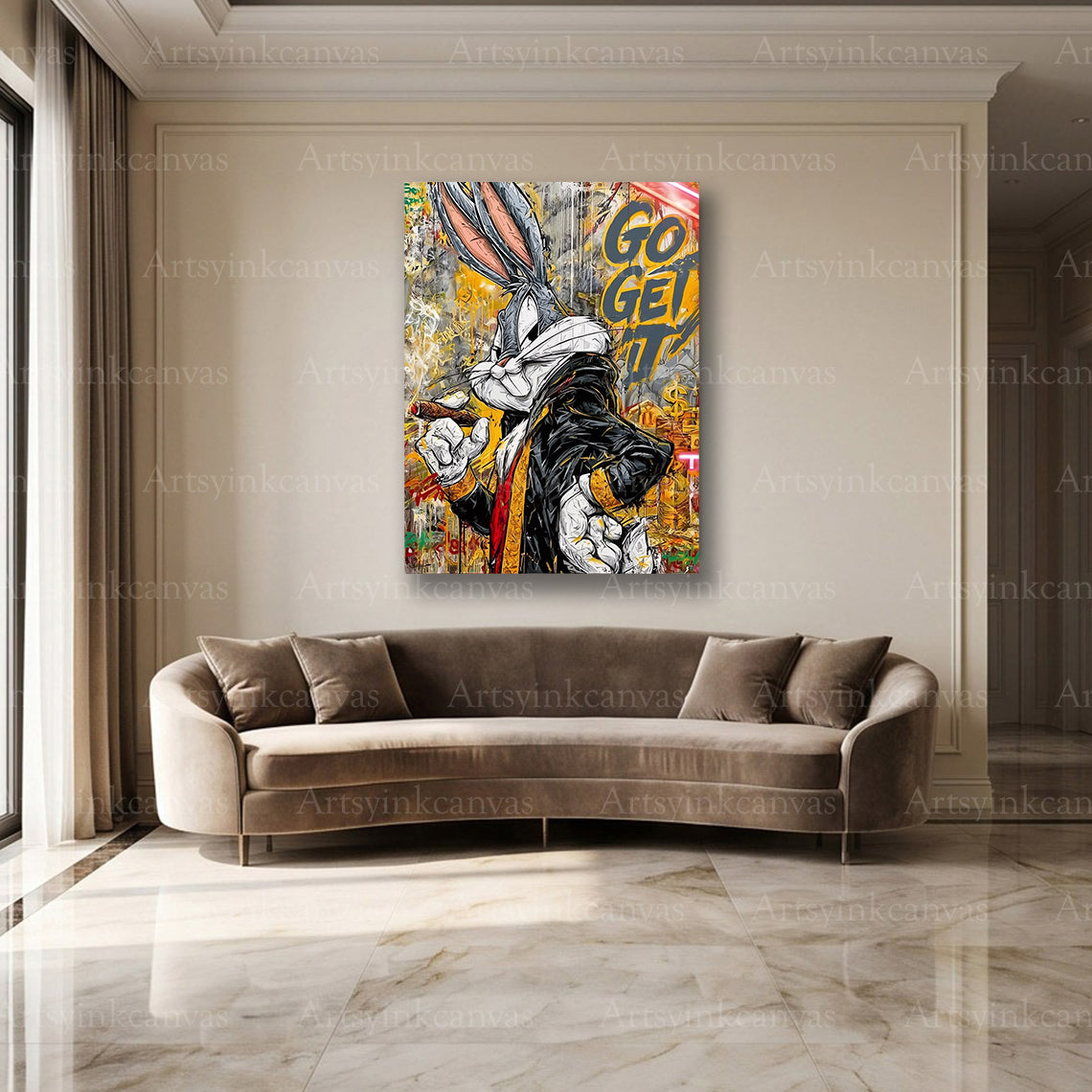 Bugs Bunny Looney Tunes street art wall decor