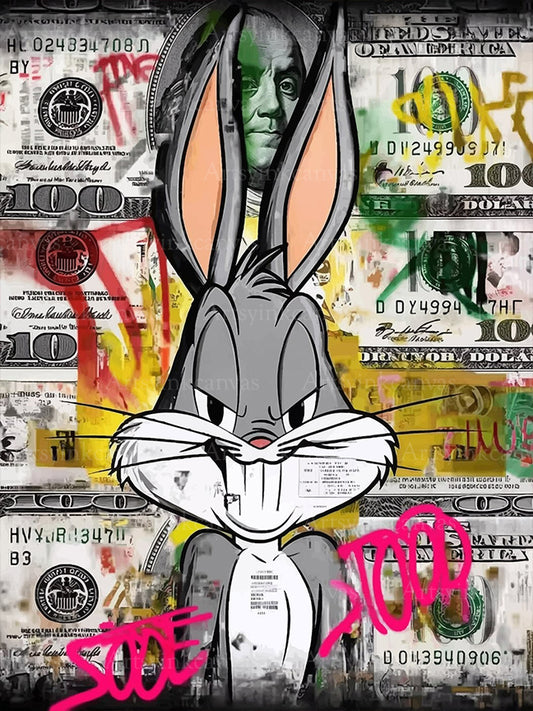 Bugs Bunny Street Legend Graffiti Canvas Wall Art