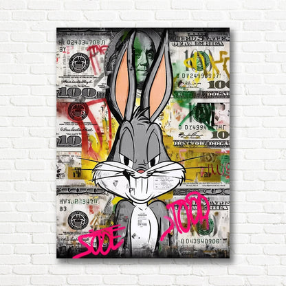 Bugs Bunny graffiti artwork for modern wall decor