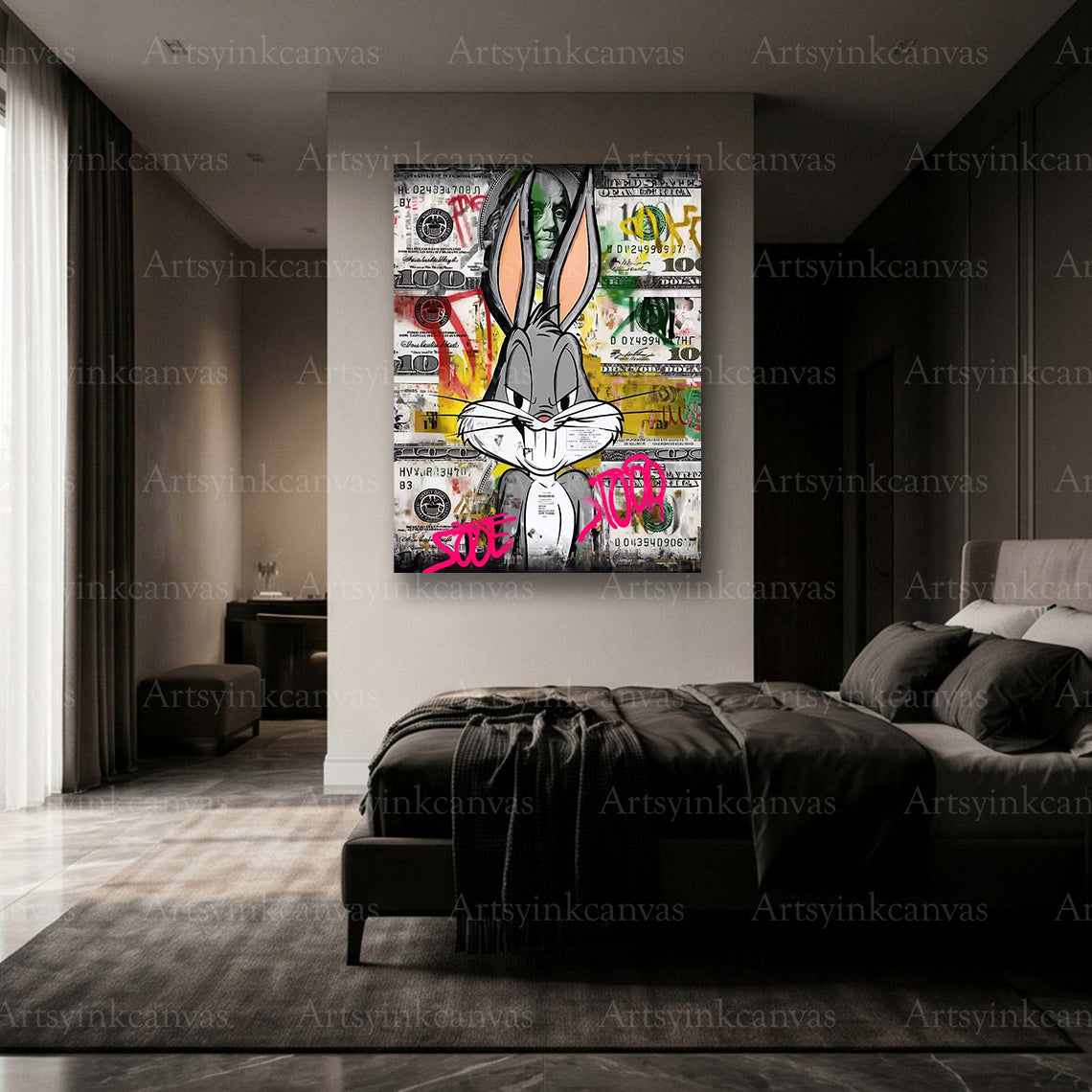 Bugs Bunny premium canvas wall decor made in USA
