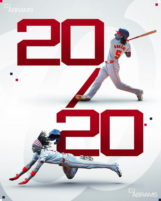 CJ Abrams 20/20 Club collage canvas wall art