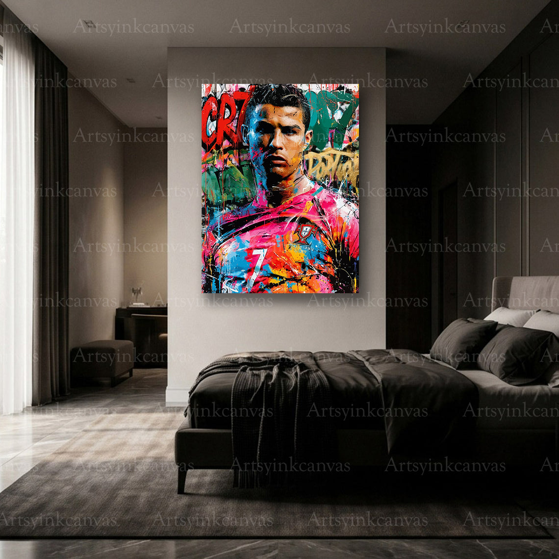Premium CR7 sports wall art