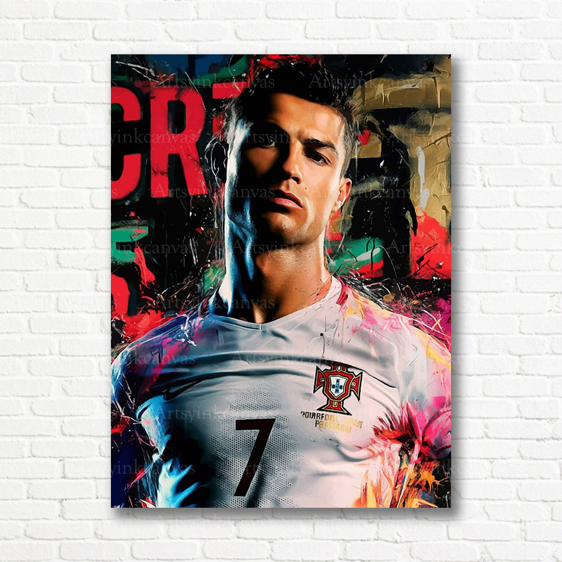 Cristiano Ronaldo CR7 soccer canvas print