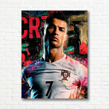 Cristiano Ronaldo CR7 soccer canvas print