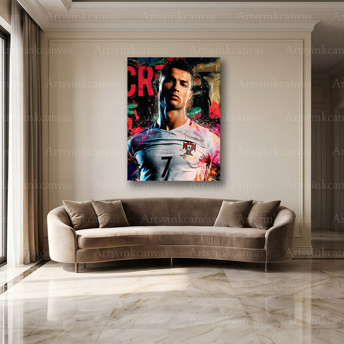 CR7 football player wall decor