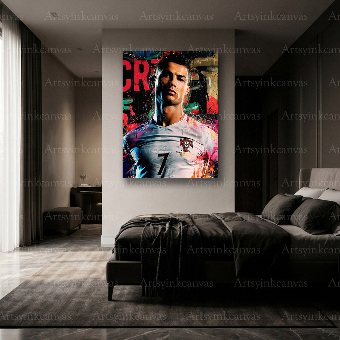 Premium CR7 soccer wall art