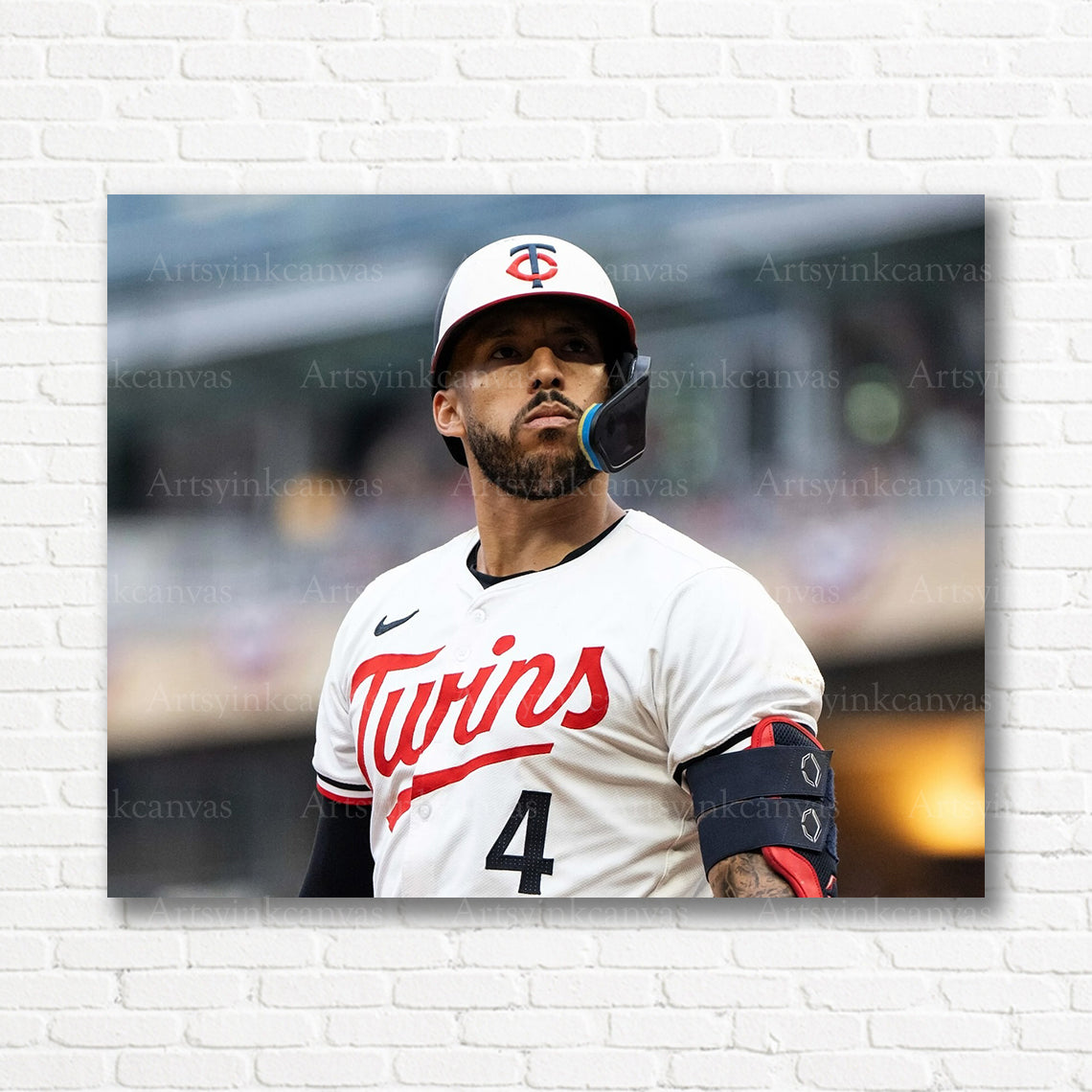 Carlos Correa Twins player portrait canvas print