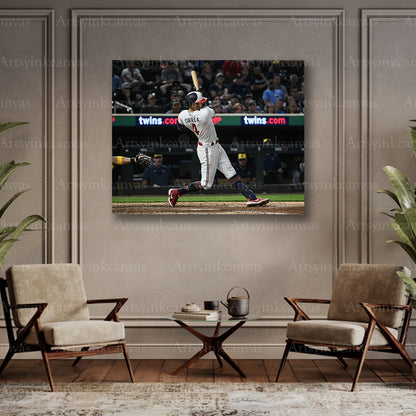 Twins star player swing collector canvas