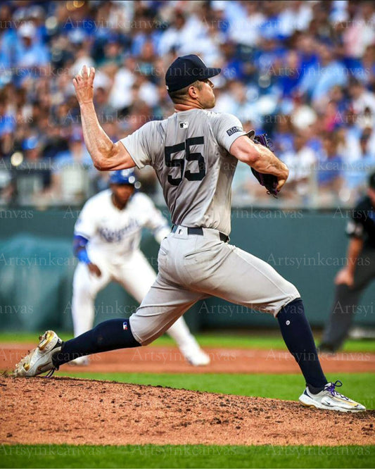 Carlos Rodón pitching throw New York Yankees canvas wall art