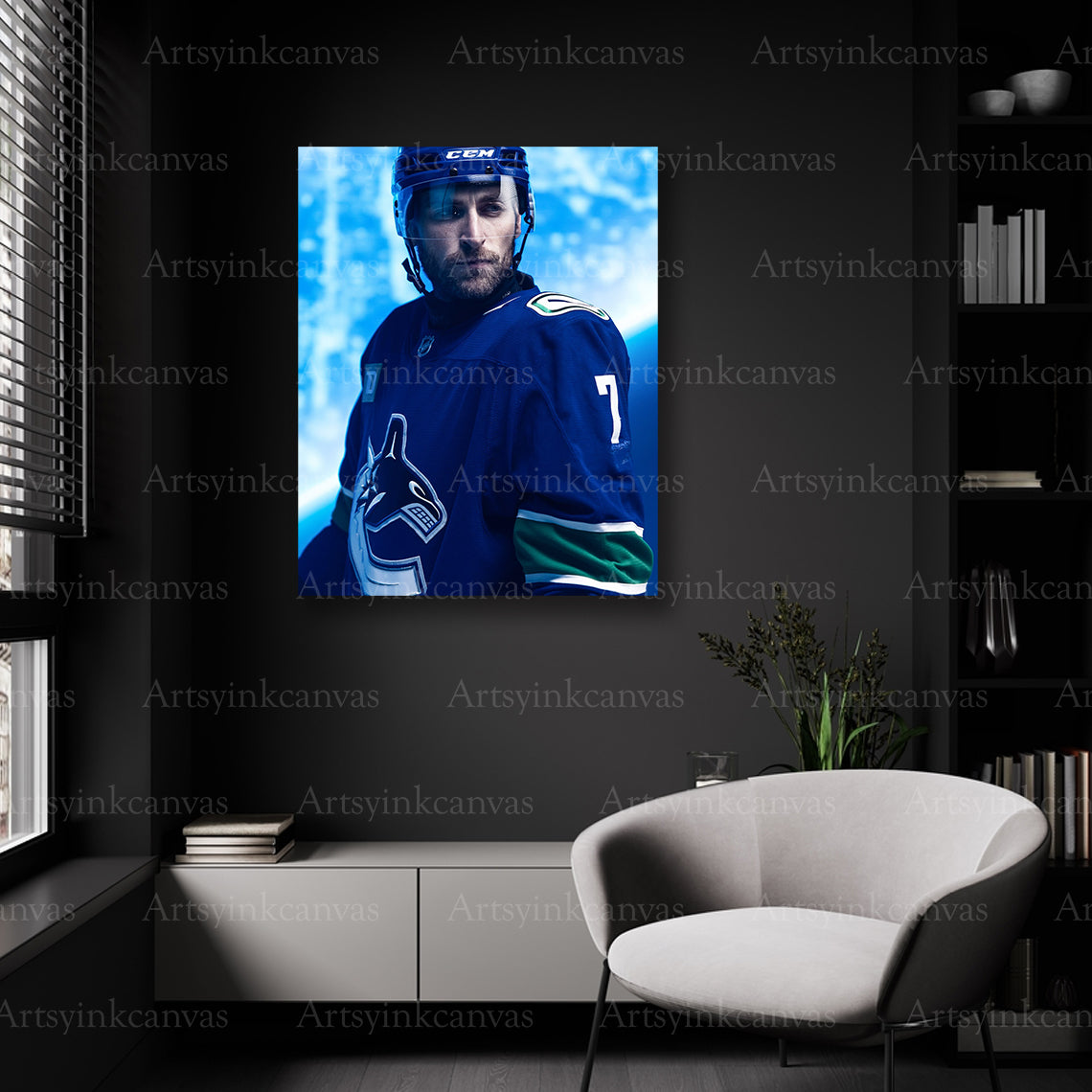 Vancouver Canucks media day wall decor