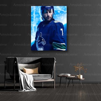 Carson Soucy collector hockey canvas art
