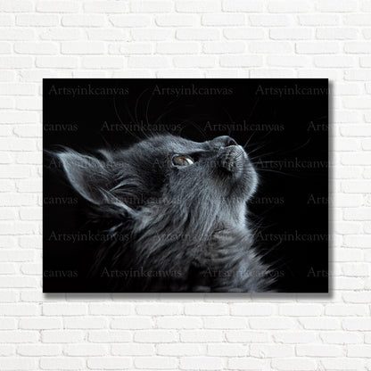 Elegant cat animal canvas print