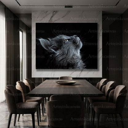 Artistic cat canvas home decoration