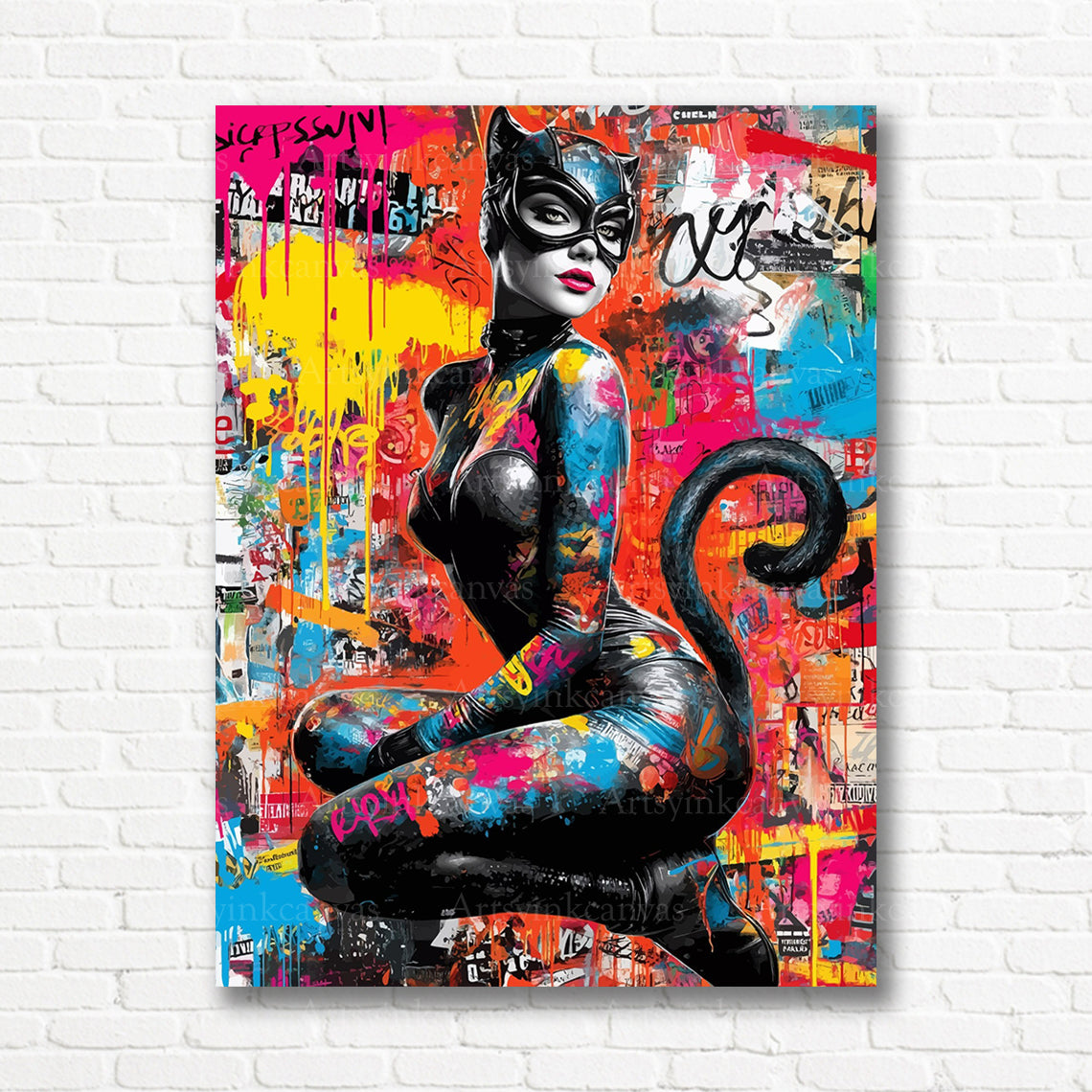 Catwoman urban canvas print