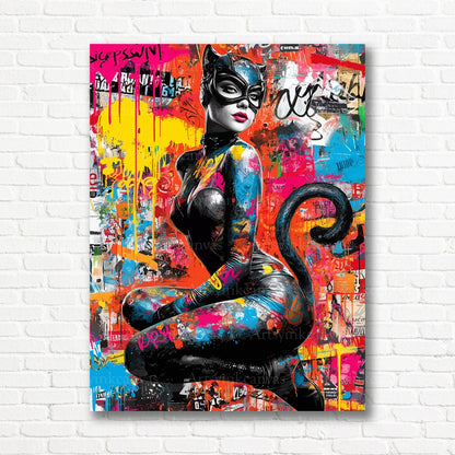 Catwoman urban canvas print