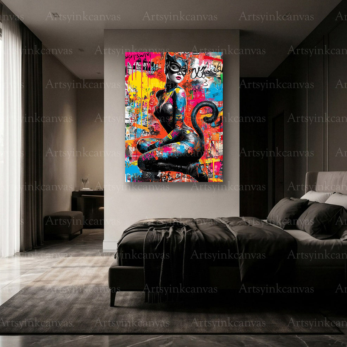 Premium Catwoman street wall art