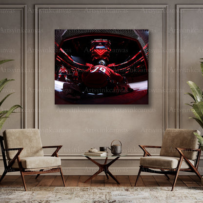 Charlie Lindgren collector hockey canvas art