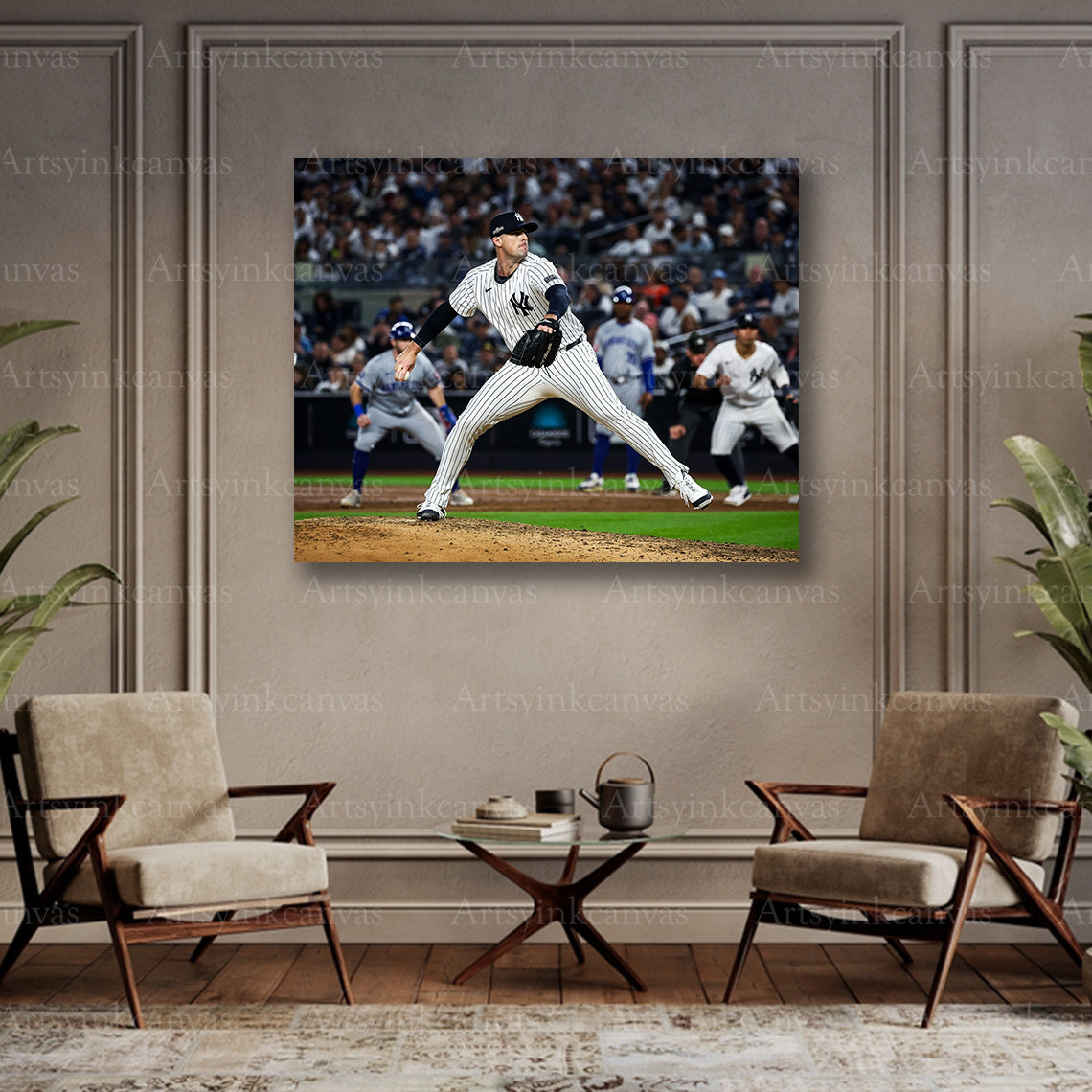 Clay Holmes collector baseball canvas