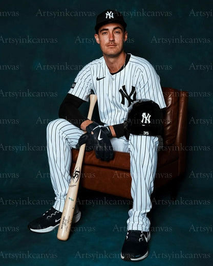 Cody Bellinger studio pose New York Yankees canvas wall art