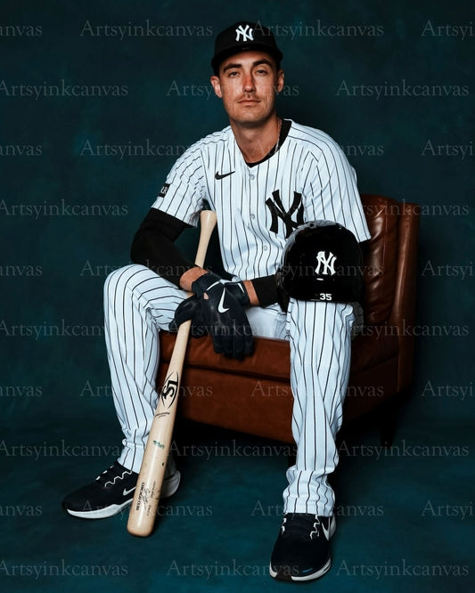 Cody Bellinger studio pose New York Yankees canvas wall art